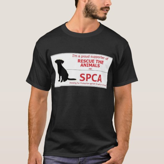 "Ich stütze das SPCA… " T-Shirt (Vorderseite)