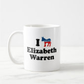 ICH STÜTZE DEMOKRATEN ELIZABETH WAREN - .PNG KAFFEETASSE (Links)