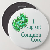 Ich stütze den allgemeinen Kern, 6in runden Knopf Button (Vorne & Hinten)