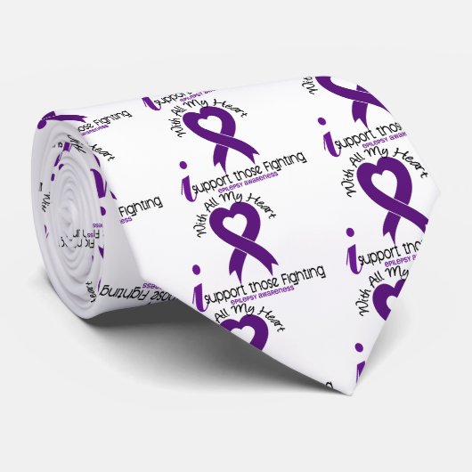 Ich stütze die kämpfende Epilepsie Krawatte (Gerollt)