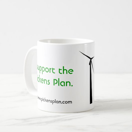 Ich stütze die Pickens Plan-Tasse Kaffeetasse (Vorderseite Links)