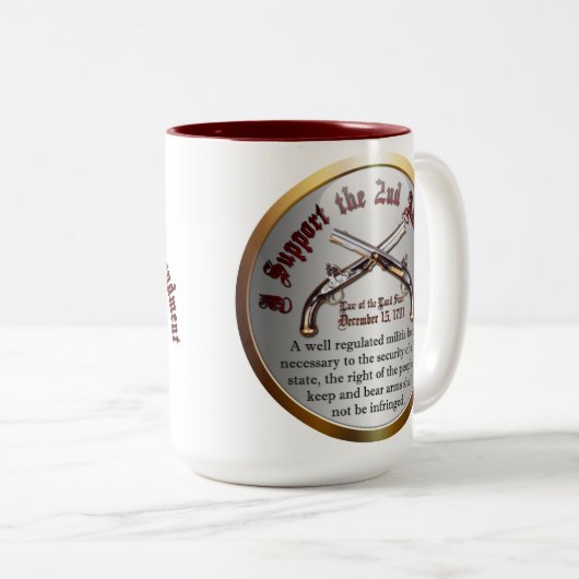 Ich stütze die zweite Änderung Zweifarbige Tasse (VorderseiteRechts)