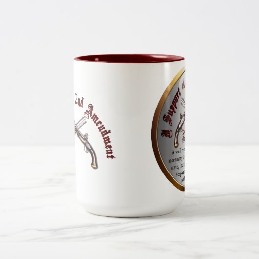 Ich stütze die zweite Änderung Zweifarbige Tasse (Mittel)