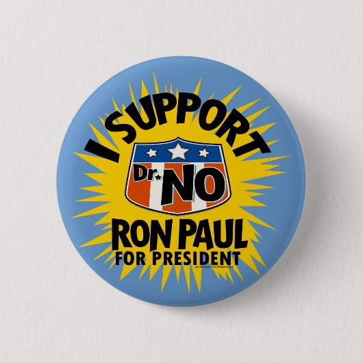 Ich stütze Dr. Kein Ron Paul-Knopf Button (Vorderseite)