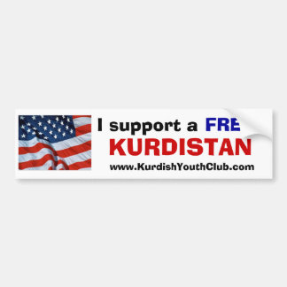 Ich stütze ein freies Kurdistan USA Autoaufkleber