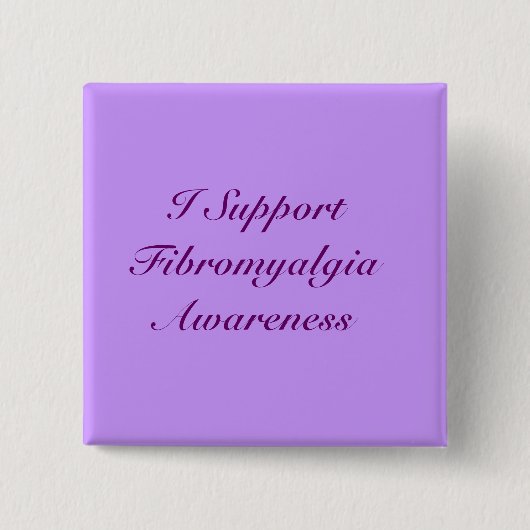 Ich stütze Fibromyalgia-Bewusstseins-Knopf Button (Vorderseite)
