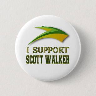 Ich stütze Gouverneur-Scott-Wanderer von Wisconsi Button