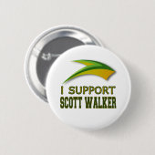 Ich stütze Gouverneur-Scott-Wanderer von Wisconsin Button (Vorne & Hinten)