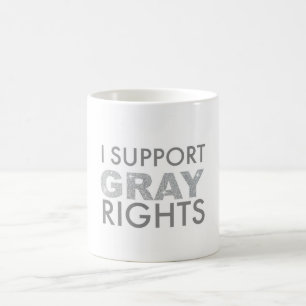 Ich stütze graue Rechte Kaffeetasse
