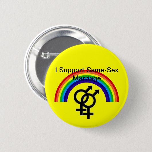 Ich stütze homosexuelle Ehe Button (Vorne & Hinten)