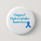 Ich stütze Hydrocephalus-Bewusstsein Button (Vorderseite)