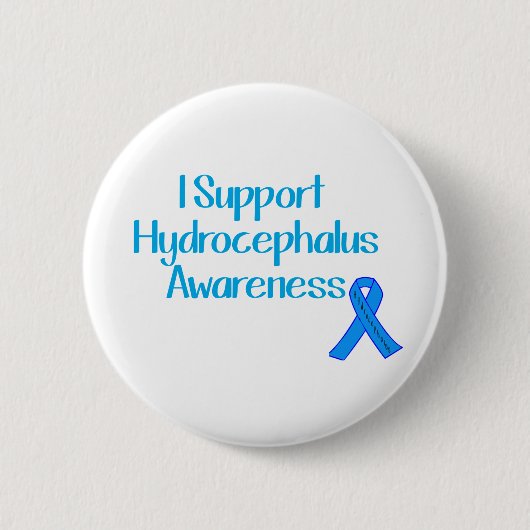Ich stütze Hydrocephalus-Bewusstsein Button (Vorderseite)