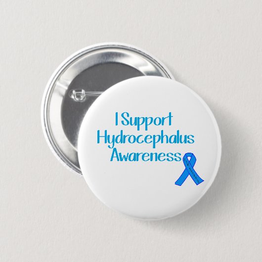 Ich stütze Hydrocephalus-Bewusstsein Button (Vorne & Hinten)