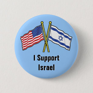 Ich stütze Israel-Knopf Button