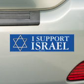 Ich stütze Israel-Stoßdämpfer Stiker Autoaufkleber (Auf Auto)