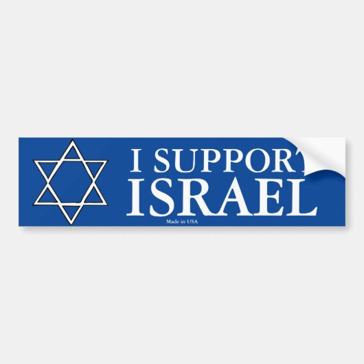 Ich stütze Israel-Stoßdämpfer Stiker Autoaufkleber (Vorne)