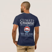 Ich stütze Klima-Änderung - Obama-Parodie-T - T-Shirt (Schwarz voll)