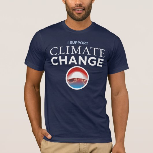Ich stütze Klima-Änderung - Obama-Parodie-T - T-Shirt (Vorderseite)