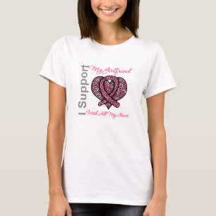 Ich stütze mein Freundin-Brustkrebs-Bewusstsein T-Shirt