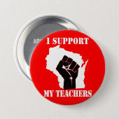 Ich stütze meine Lehrer Button (Vorne & Hinten)