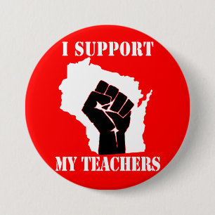 Ich stütze meine Lehrer Button