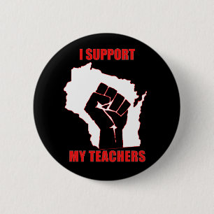 Ich stütze meine Lehrer Button