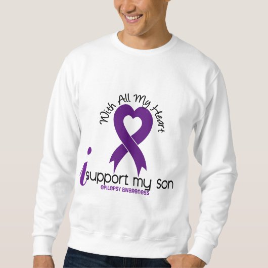 Ich stütze meine Sohn-Epilepsie Sweatshirt (Vorderseite)