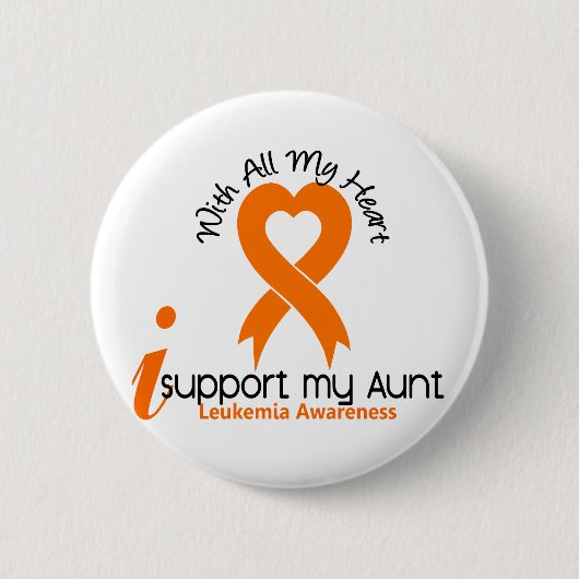 Ich stütze meine Tante Leukemia Button (Vorderseite)