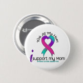 Ich stütze meinen Mama-Schilddrüse-Krebs Button (Vorne & Hinten)