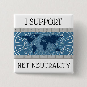 ICH STÜTZE NET NEUTRALITÄTS-KNOPF BUTTON