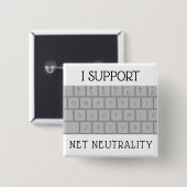 ICH STÜTZE NET NEUTRALITÄTS-KNOPF BUTTON (Vorne & Hinten)