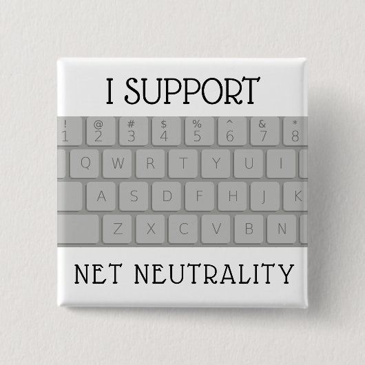 ICH STÜTZE NET NEUTRALITÄTS-KNOPF BUTTON (Vorderseite)