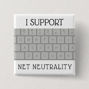 ICH STÜTZE NET NEUTRALITÄTS-KNOPF BUTTON