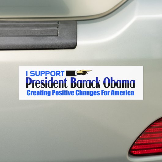 Ich stütze Obama Autoaufkleber (Auf Auto)