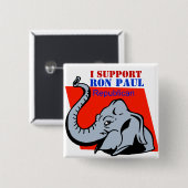 ICH STÜTZE POLITISCHEN KNOPF RON PAULS BUTTON (Vorne & Hinten)