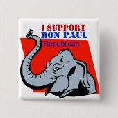 ICH STÜTZE POLITISCHEN KNOPF RON PAULS BUTTON (Vorderseite)