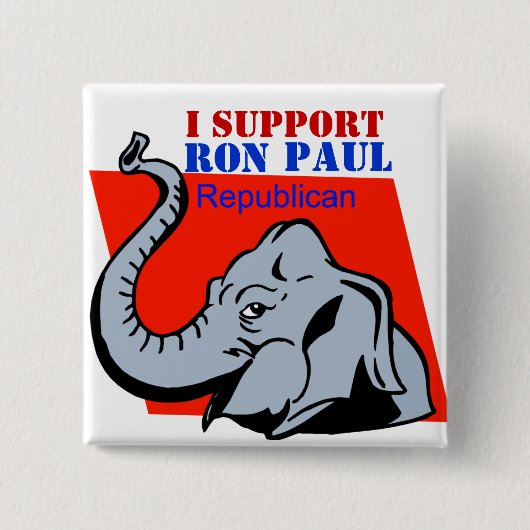 ICH STÜTZE POLITISCHEN KNOPF RON PAULS BUTTON (Vorderseite)