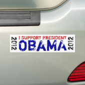 Ich stütze Präsidenten Obama 2012 Autoaufkleber (Auf Auto)