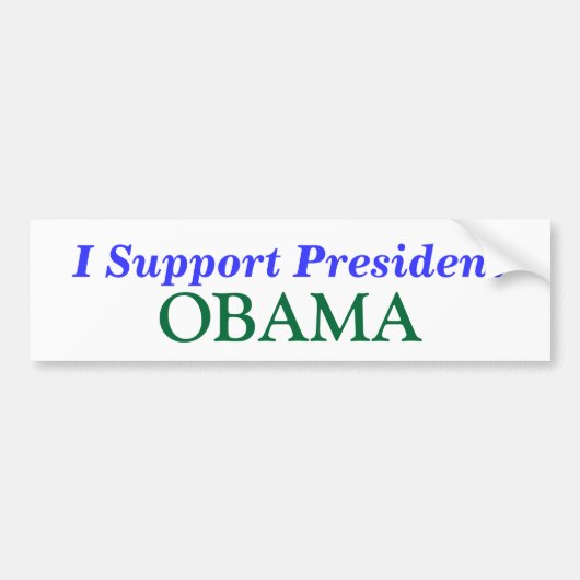 Ich stütze Präsidenten, OBAMA Autoaufkleber (Vorne)