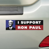 Ich stütze Ron Paul - Blau Autoaufkleber (Auf Auto)