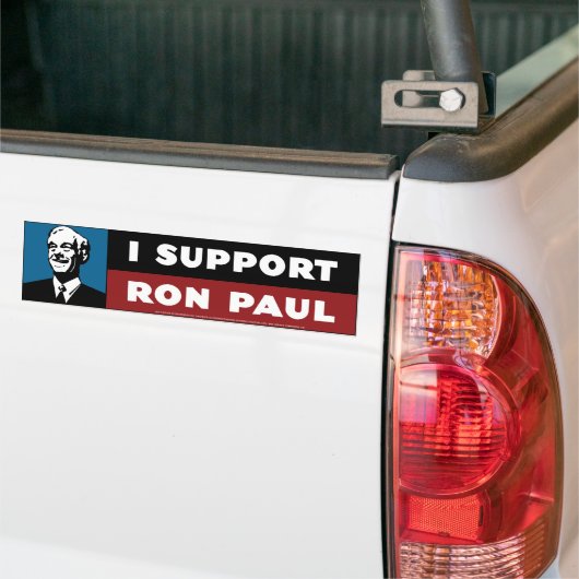 Ich stütze Ron Paul - cooles Blau Autoaufkleber (Auf Lkw)