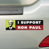 Ich stütze Ron Paul - Neon Autoaufkleber (Auf Auto)