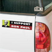 Ich stütze Ron Paul - Neon Autoaufkleber (Auf Lkw)