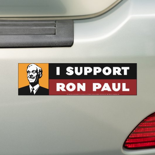 Ich stütze Ron Paul - Orange Autoaufkleber (Auf Auto)