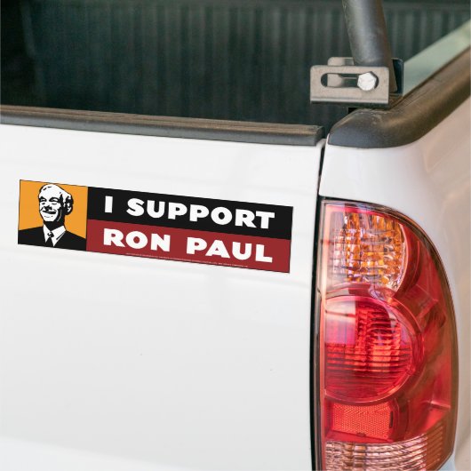 Ich stütze Ron Paul - Orange Autoaufkleber (Auf Lkw)