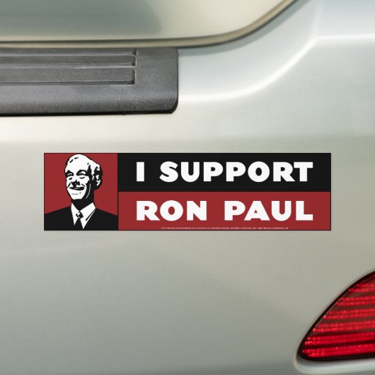 Ich stütze Ron Paul - Rot Autoaufkleber (Auf Auto)