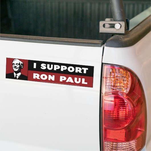 Ich stütze Ron Paul - Rot Autoaufkleber (Auf Lkw)