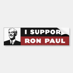 Ich stütze Ron Paul - Weiß Autoaufkleber