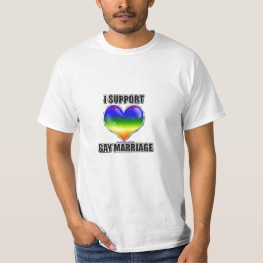 Ich stütze T - Shirt der homosexuellen Heirat (Vorderseite)