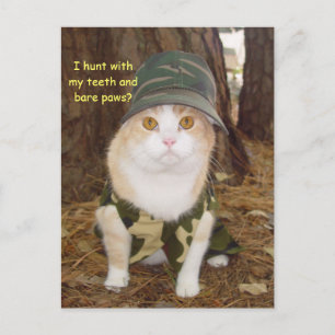 Ich suche mit meinen Zähnen und Bare Paws Postkarte